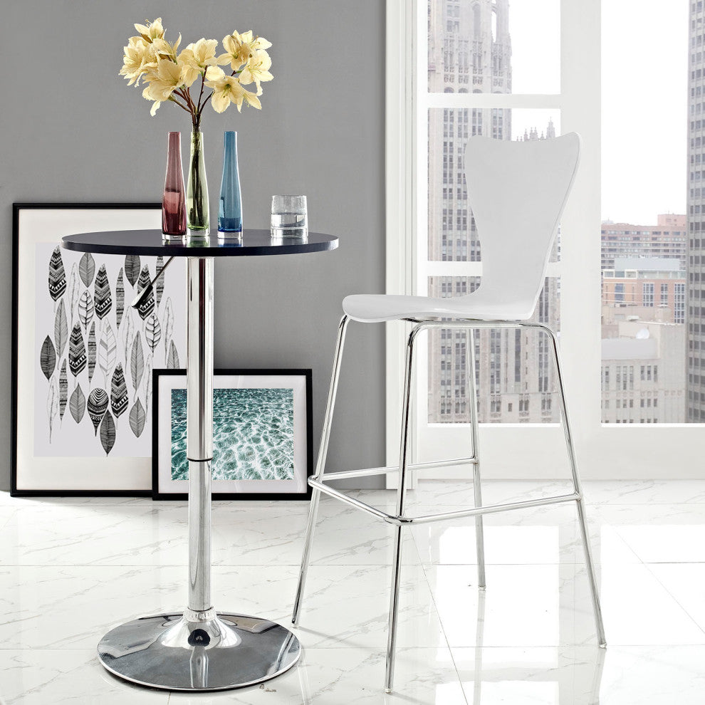 Modern White Ernie Wood Bar Stool
