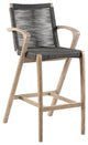Brielle Outdoor Eucalyptus Wood and Rope Counter or Bar Height Stool