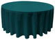 LA Linen Round Polyester Poplin, Dark Teal, 108" Round