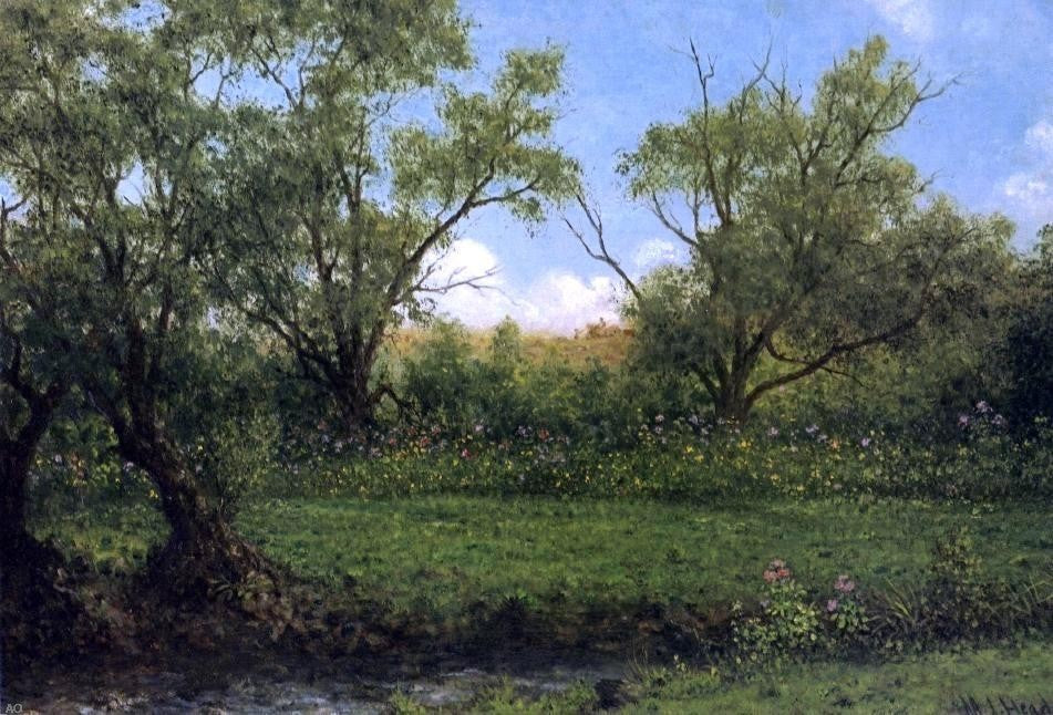 Martin Johnson Heade Asters in a Field Wall Decal