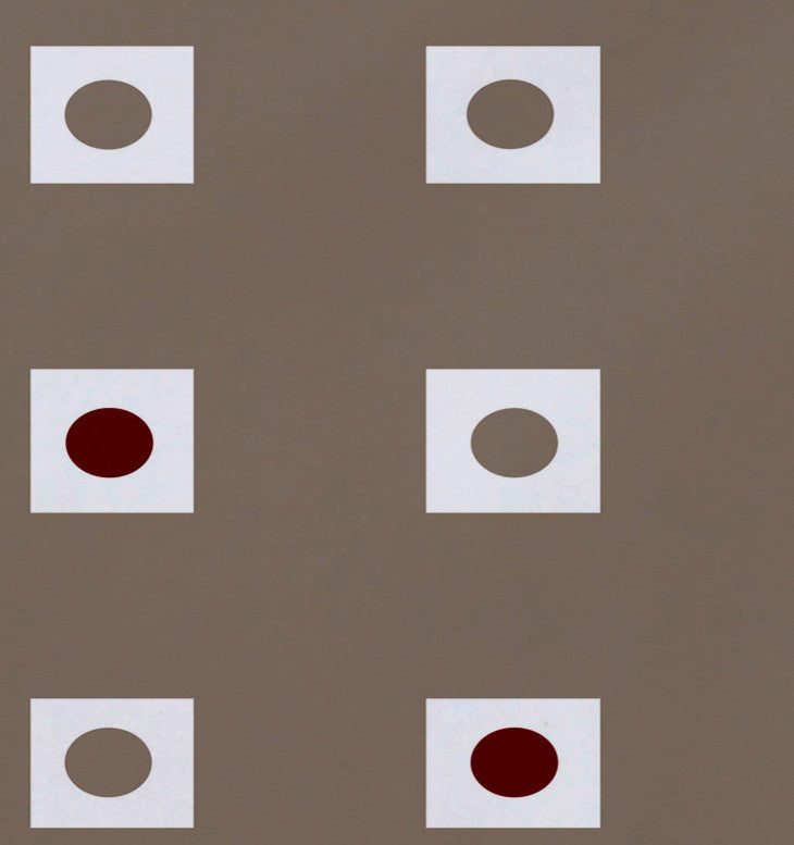 Hip To Be Square Geometric Print Placement, Flax, Set of 4