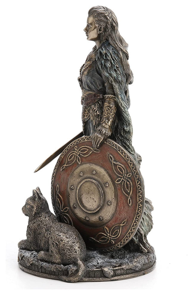 Shield Maiden Norse Goddess Freya - Classic Statue Sculpture