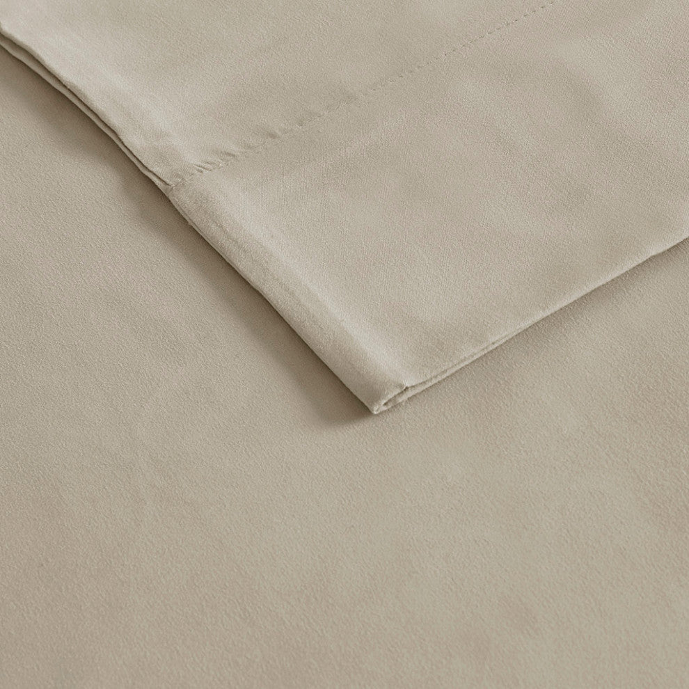 Madison Park Microcell 3M Scotchgard Moisture Treatment Sheet Set, Khaki, Full