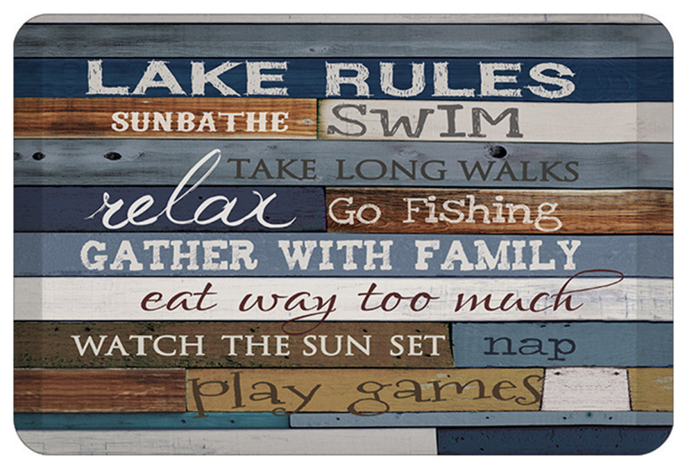 Lake Rules Kitchen Mat
