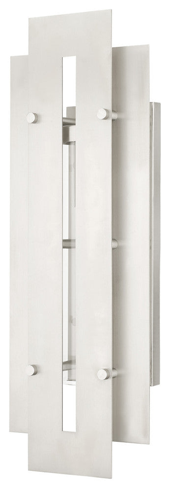 Livex Lighting Utrecht 1 Light Brushed Nickel Large Outdoor Wall Lantern