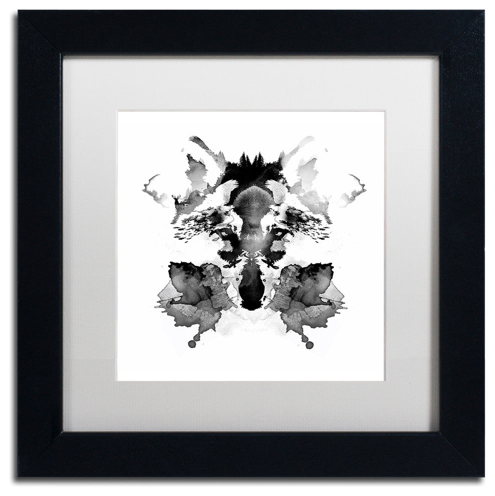 Robert Farkas 'Rorschach' Art, Black Frame, White Mat, 11x11