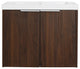 Wood Wall-Mounted Bathroom Vanity Set with Integrated Culture Marble Sink, 24 In