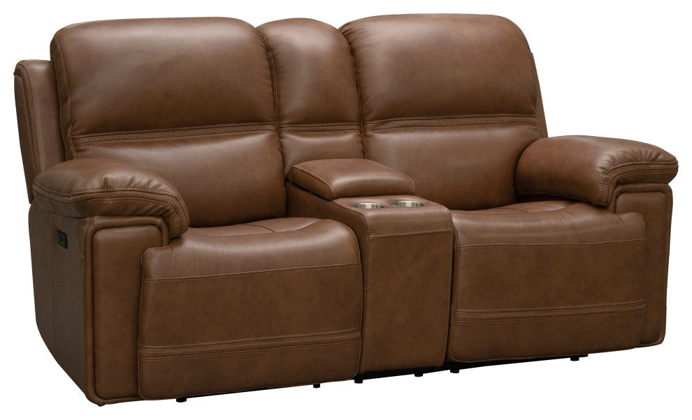 Sedrick Power Reclining Console Loveseat w/Power Head Rests, Spence Ca
