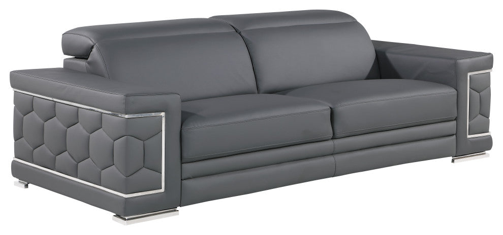 Oliver Genuine Leather, 2-Piece Set, Grey