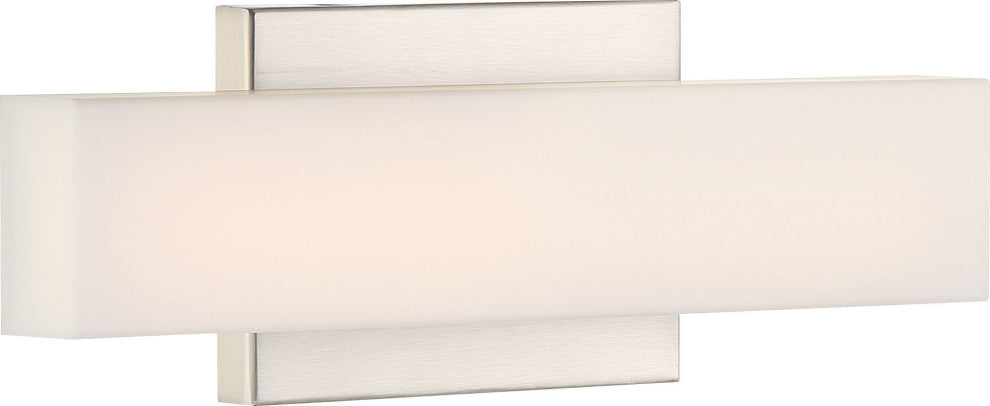 Nuvo Jess 1-Light LED Brushed Nickel Small Vanity Light