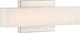 Nuvo Jess 1-Light LED Brushed Nickel Small Vanity Light