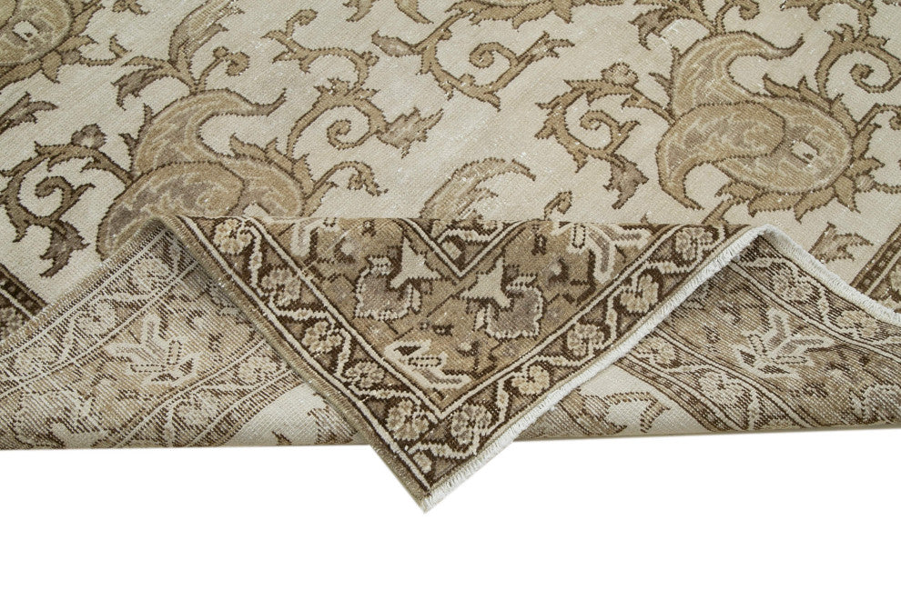 Rug N Carpet - Handmade Turkish 6' 9'' x 9' 8'' Antique Vintage Rug