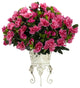 Azalea With Metal Planter Silk Plant