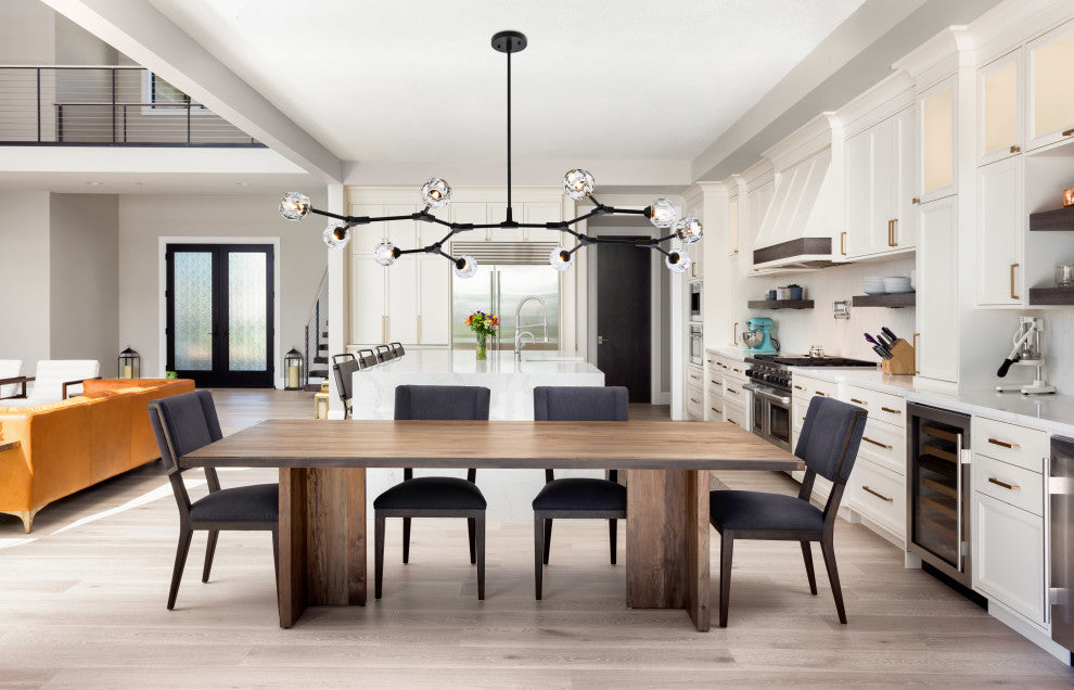 10 Light Pendant, Black