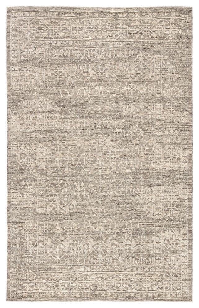 Jaipur Living Sian Knotted Floral Gray/Beige Area Rug, 8'10"x12'9"