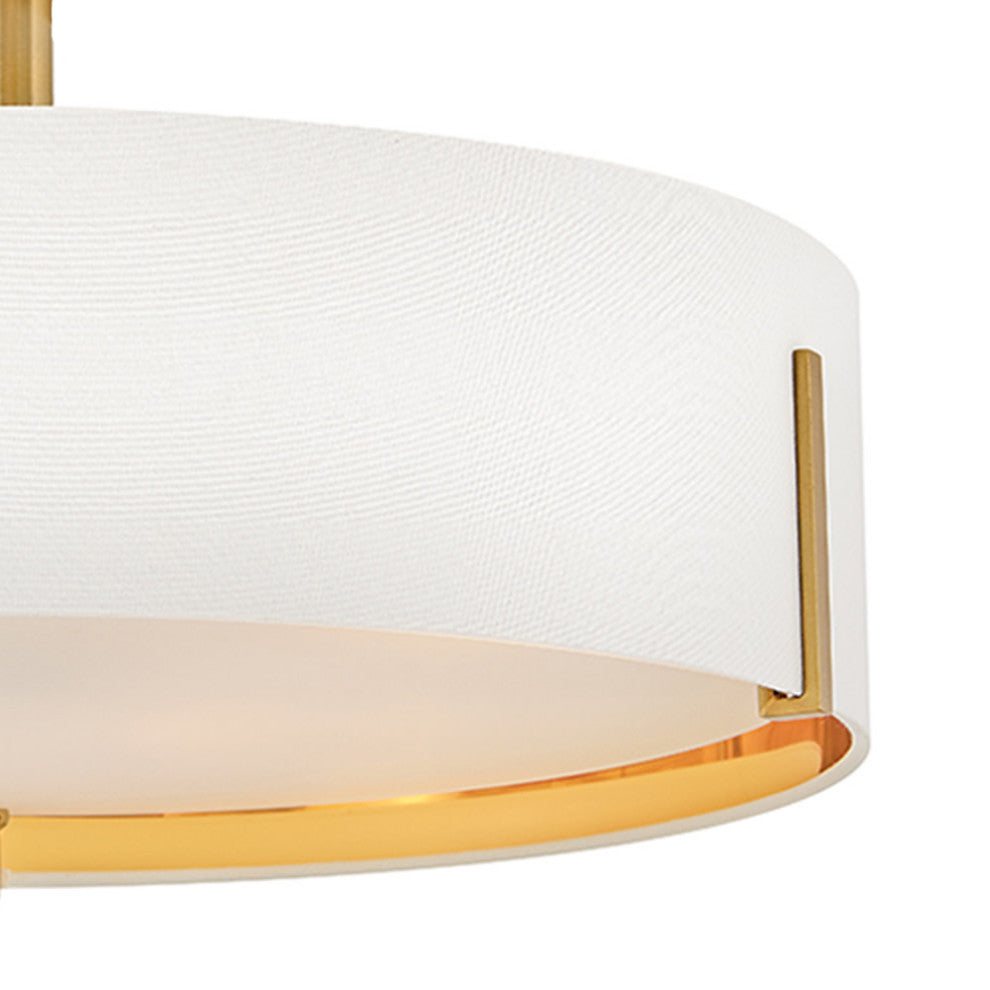 Hinkley Halle Medium Semi-Flush Mount, Lacquered Brass