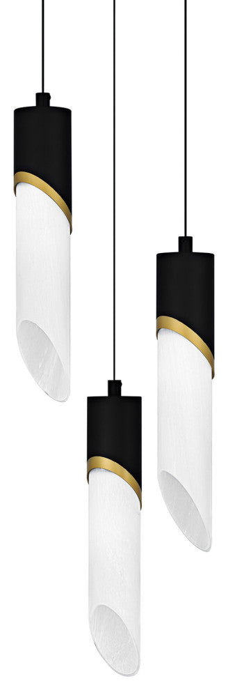 Quoizel PCAYS1810 Alys 10"W LED Multi Light Pendant - Matte Black