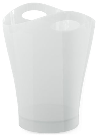 Umbra Garbino Trash Can 2.25-Gallon, Metallic White