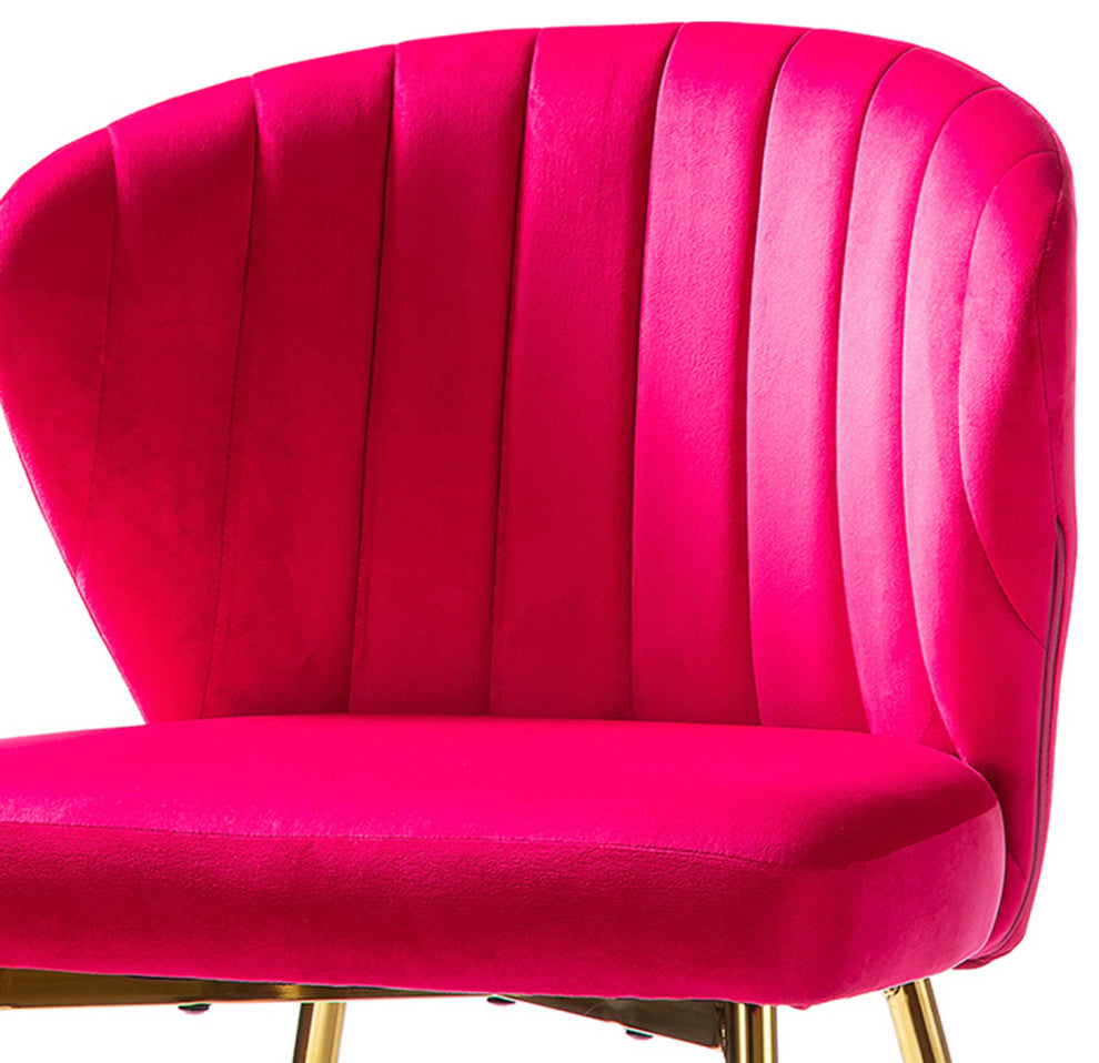 Milia Dining Chair Set of 4, Fuchsia