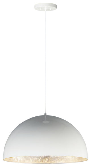 ET2 E24904 Hemisphere 24"W LED Pendant - Gloss Black / Aluminum