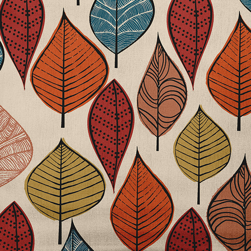16" x 16" Autumn Leaves Decorative Throw Pillow, Sienna