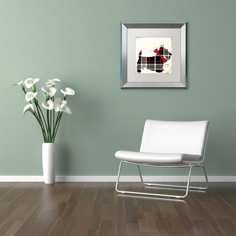 Color Bakery 'Scotty II' Matted Framed Art, Silver Frame, White Mat, 11x11