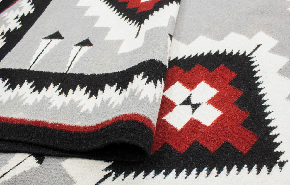 Noori Rug Handmade Flatweave Navi Silver/Black Rug