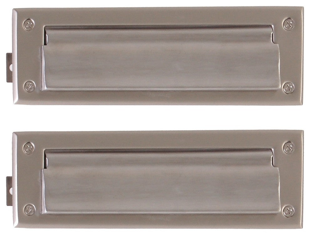 Mail Slot 3"x10", Satin Nickel