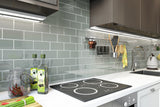 Glass Subway Tile, True Gray, Sample Swatch