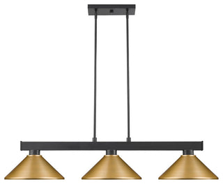 Z-Lite 152-MSG Cobalt 3 Light 46"W Billiard Chandelier - Matte Black