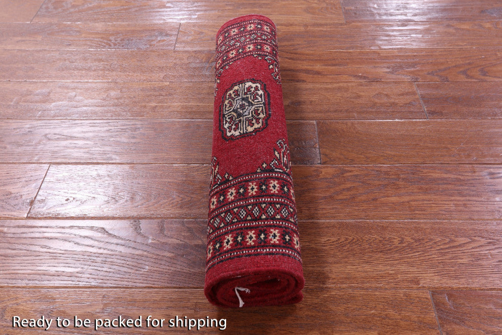 2' 0" X 3' 0" Hand Knotted Silky Bokhara Wool Rug - Q13849