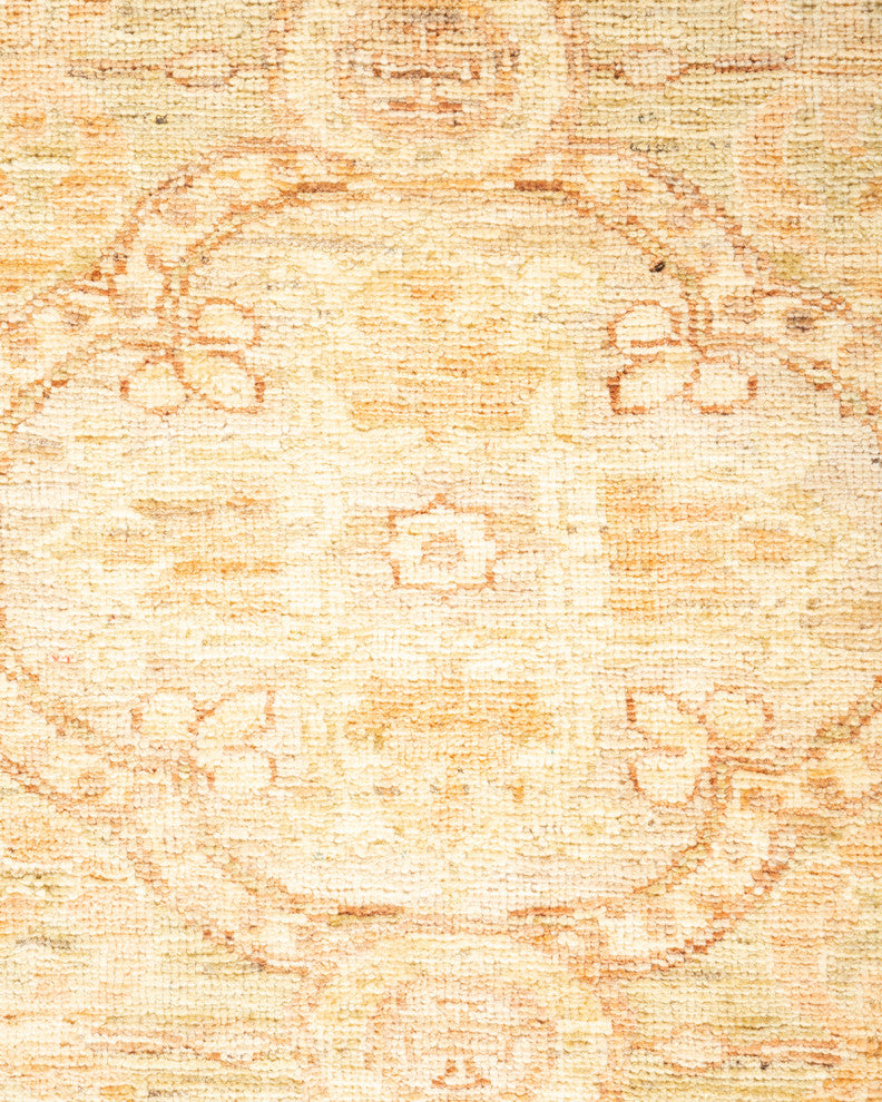 Eclectic, One-of-a-Kind Hand-Knotted Area Rug Ivory, 3'4"x12'10"