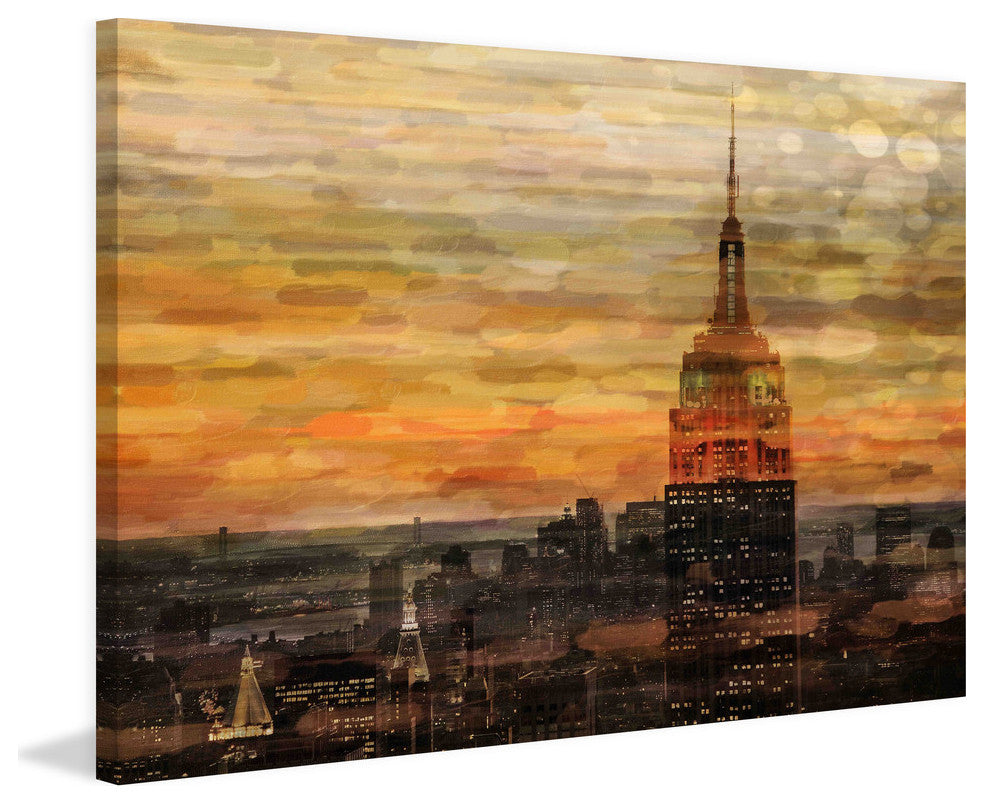 "Bronze Night" Print on Canvas, 18"x12"