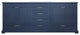 Dukes 80" Vanity, Wht Carrara Marble Top, Wht Sq Sinks & No Mirror, Navy Blue
