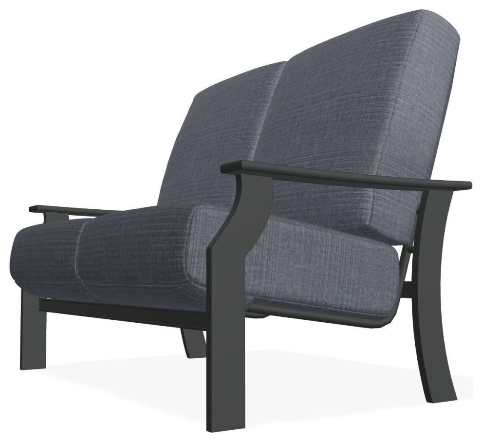 St. Catherine Deep Seat Outdoor Loveseat, Proven Denim/Graphite