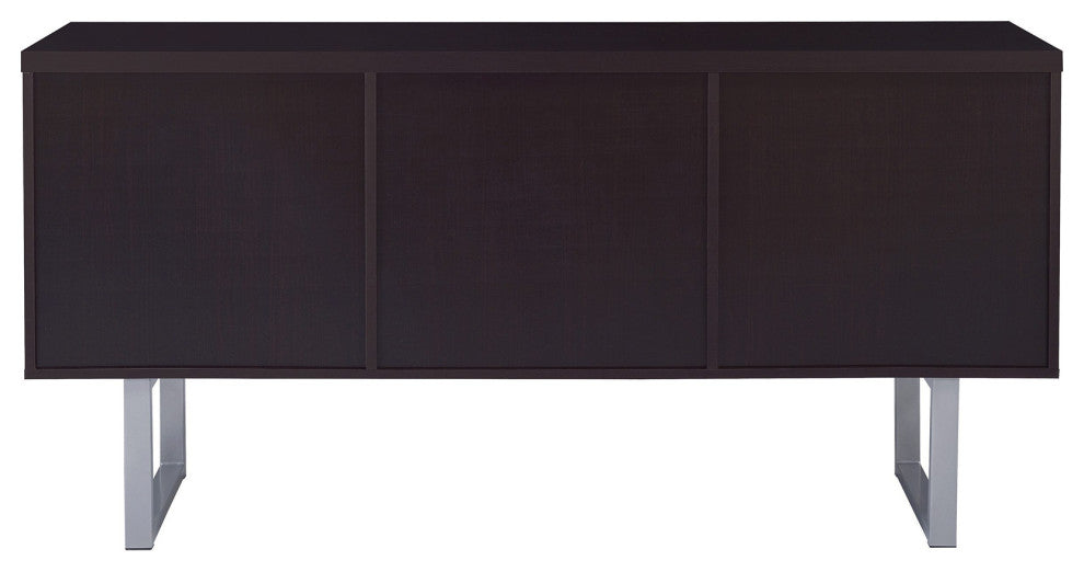 5-Drawer Desk With Adjustable Shelf, Cappuccino