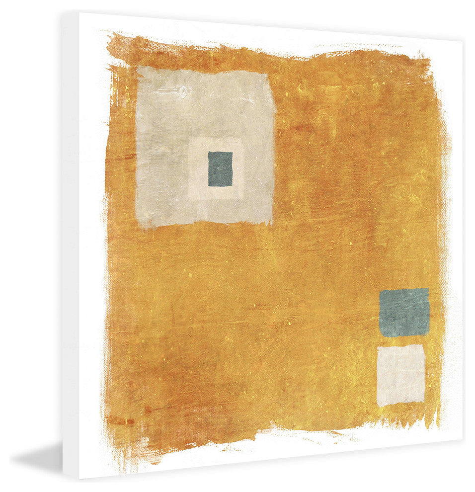 "Orange Square" Painting Print on Canvas by Irena Orlov