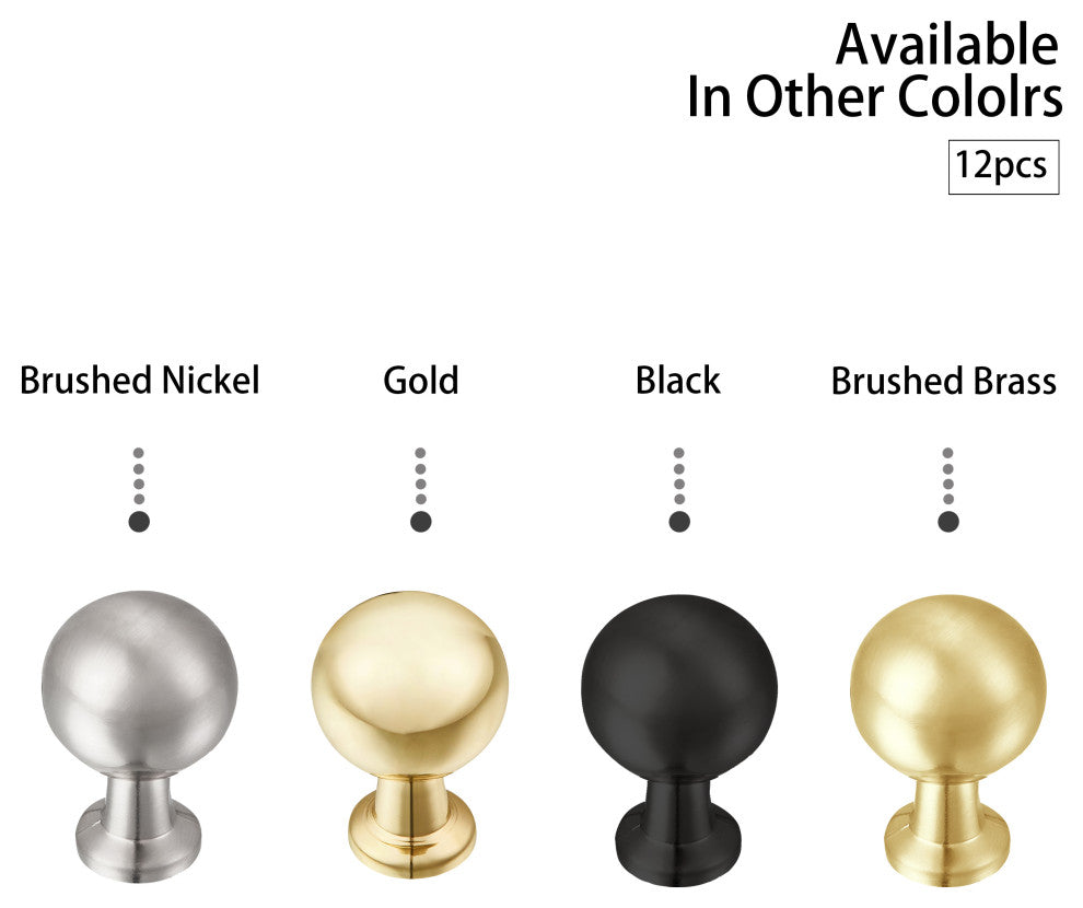 Utopia Alley Cabinet Knob Polished Gold/Matte Black/Brushed Nickel/Brushed Brass, Gold, 1 Pack