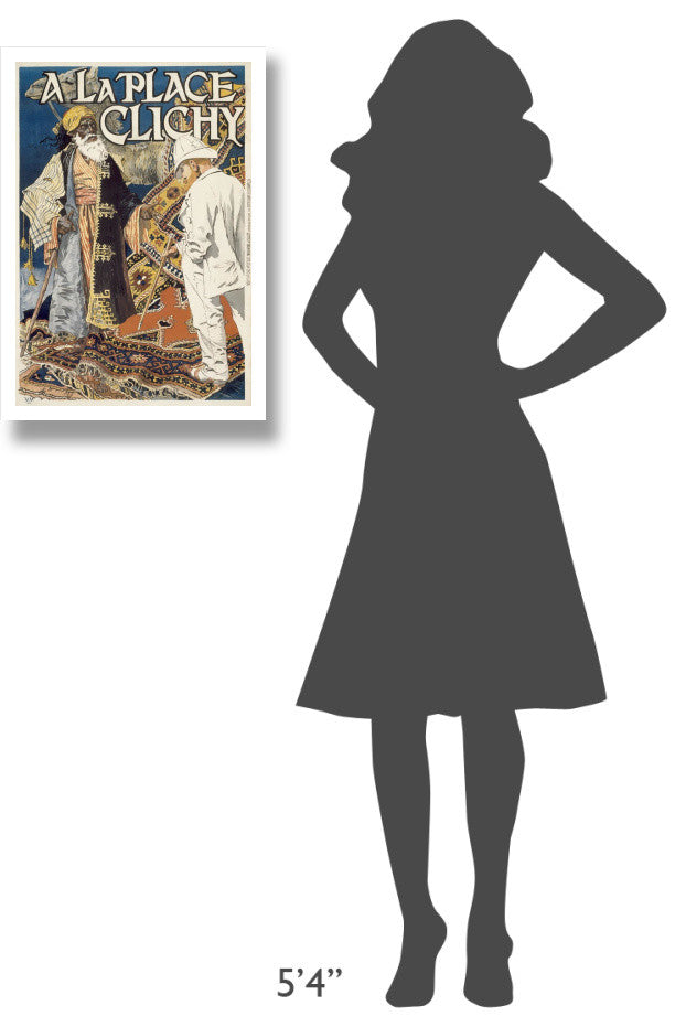 "A la Place Clichy" Digital Paper Print by Eugene Samuel Grasset, 18"x26"