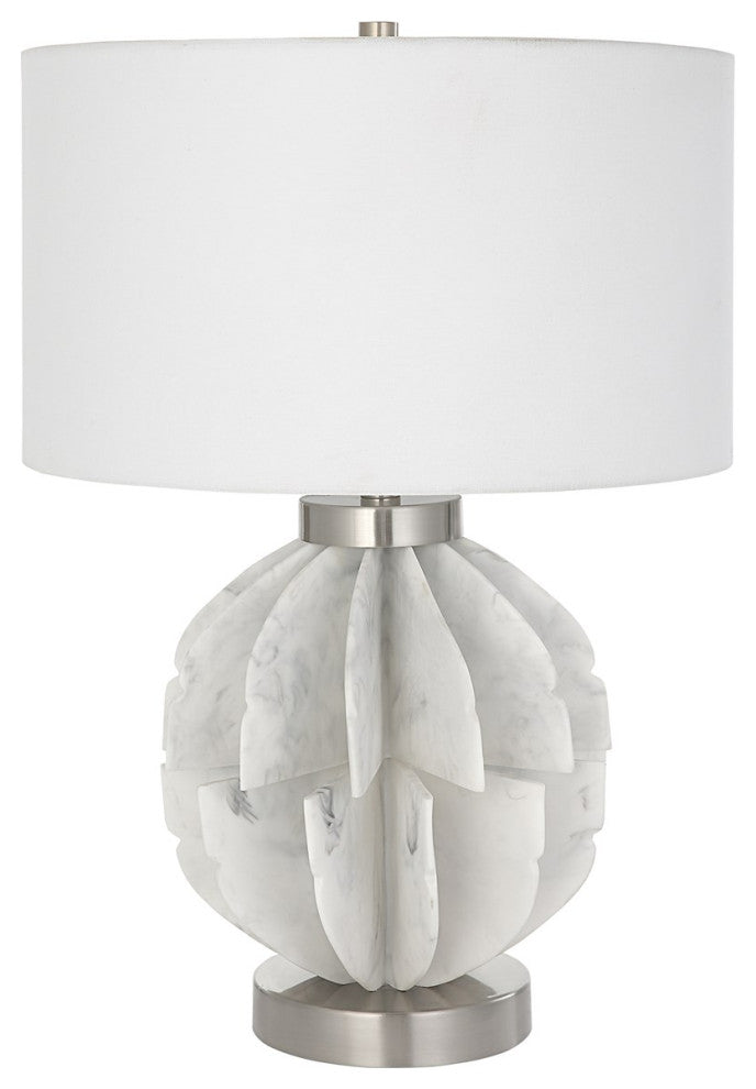 Uttermost Repetition White Marble Table Lamp 30015-1