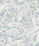 Orchid Conservatory Toile Blue and Taupe Wallpaper