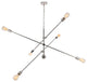 Elegant LD8013D55PN Axel 6 Lights Polished Nickel Pendant
