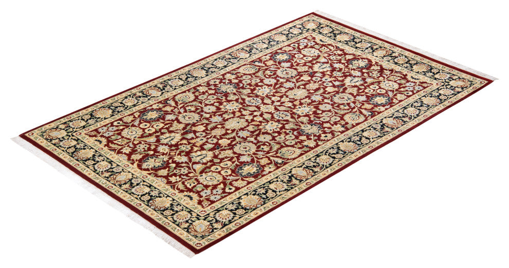 Gwalior, One-of-a-Kind Hand-Knotted Area Rug Orange, 4'2"x6'5"