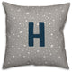Monogram H Space Doodle 16x16 Spun Poly Pillow