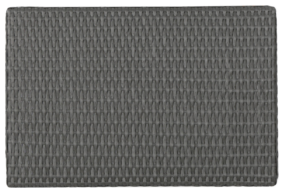 GDF Studio 3-Piece Savana Outdoor Wicker Lounge Set, Gray/Green/White