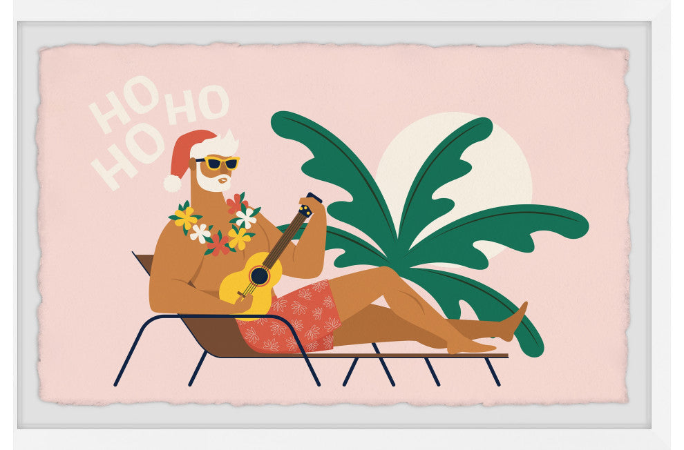 "Hawaiian Christmas" Framed Painting Print, 12x8
