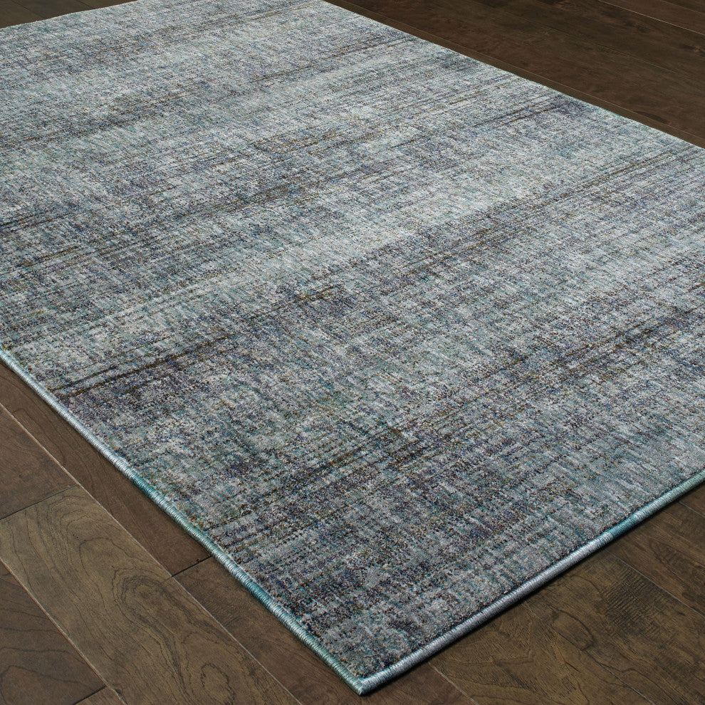 Aegina Antiquities Blue/Gray Area Rug, 6'7"x9'6"