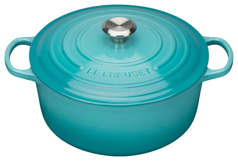 Le Creuset Signature Cast Iron Round Casserole, 20 cm, Teal