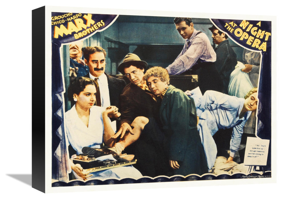 "Marx Brothers - A Night at the Opera 03" Canvas Giclee, 16"x12"