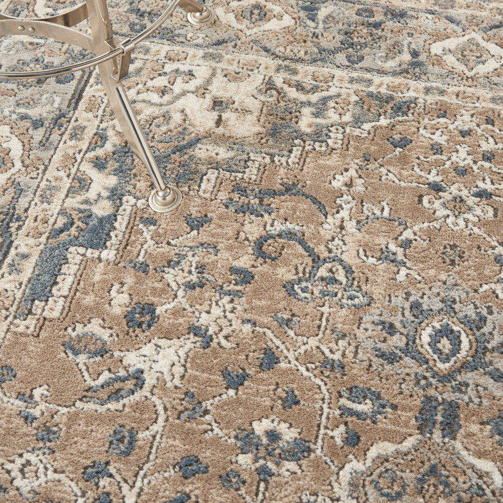Nourison Concerto 6' x 9' Beige/Grey Farmhouse Indoor Area Rug
